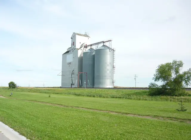 The Pense grain elevator and silos